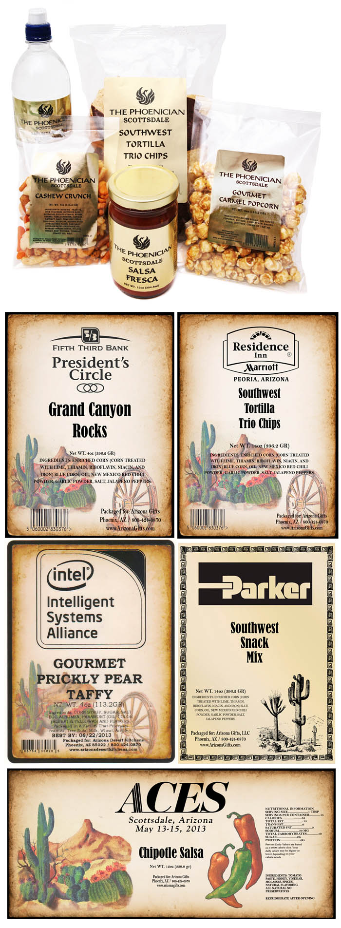 Private Label food, custom labels promotional items